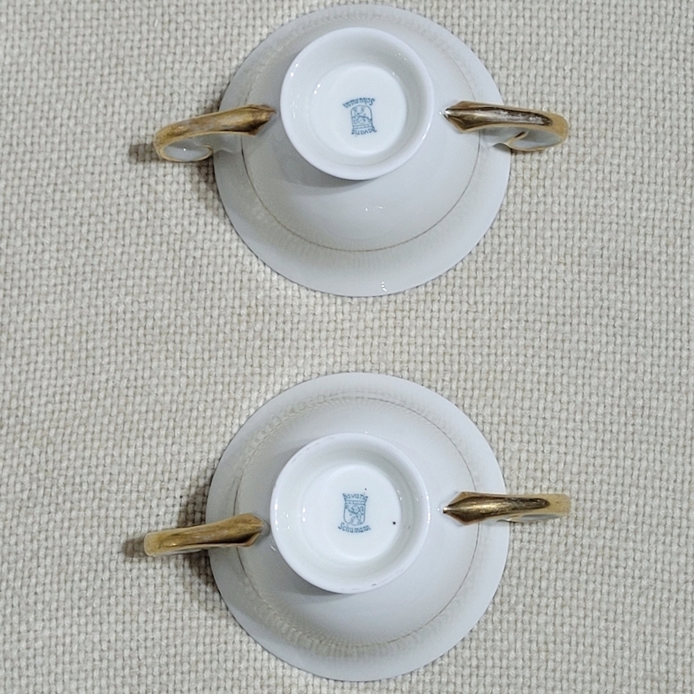 Vintage Cottswold Footed Boullion Cup & Saucer (2 Sets) Made in Bavaria - Picture 5 of 16